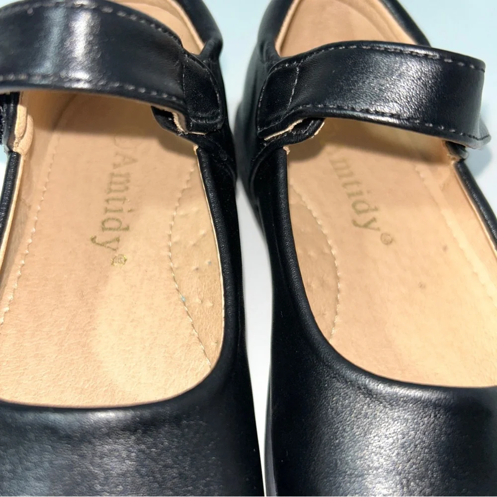 Amtidy Girls Black Mary‎ Jane Shoes Sz. 12-12.5